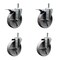 Service Caster Semi Steel Swvl Grip Ring Caster Set 45'' Wheel&7/16'' Stems-2 w/TTL BRK, 4PK SCC-GRTTL20S514-SSS-716138-2-S-2 - alternate 1